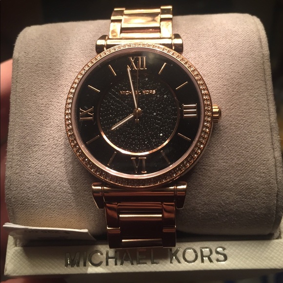 Michael Kors Gold and Black analog watch